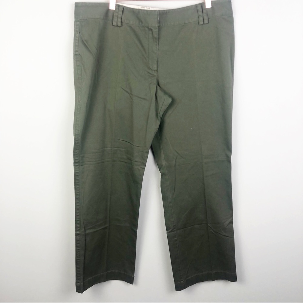 LOFT | Marisa Green Straight Leg Pants Stretch 18